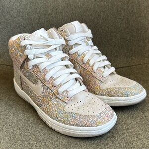 Nike dunk high skinny sable flower print size 7